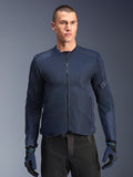 Alpinestars Giacca C-1 Air, giacca da moto urban da uomo, blu, in tessuto e rete ventilata, certificata CE, indossata da un modello.