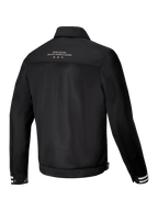 Alpinestars Giacca Ignite Air, giacca da moto urbana da uomo, nera, vista posteriore con struttura in rete traspirante e grafiche ispirate al club