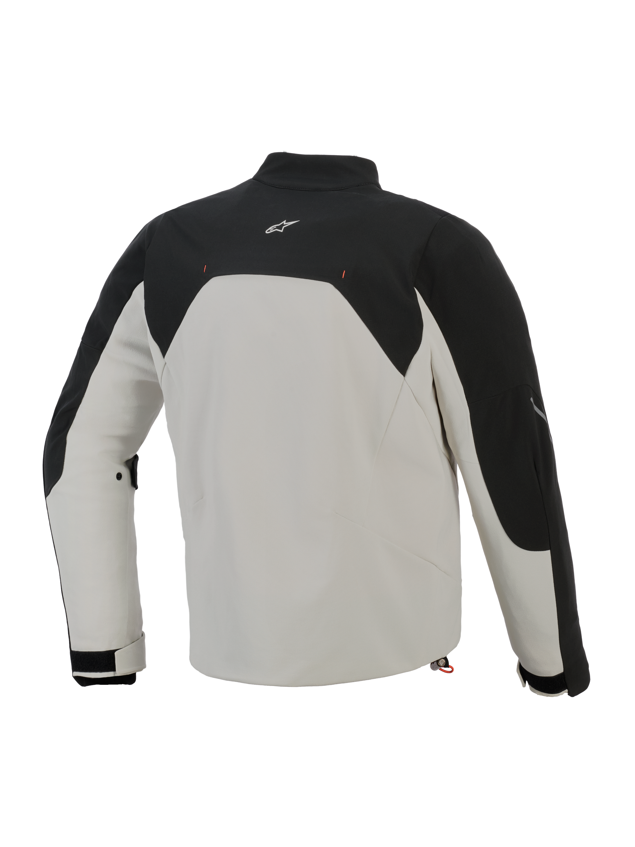 Giacca Alpinestars Provoke, vista posteriore, Black Metal Gray, giacca da moto urbana in tessuto con pannelli superiori neri e corpo grigio metallo, con un piccolo logo bianco sulla parte superiore della schiena e costruzione in softshell ripstop