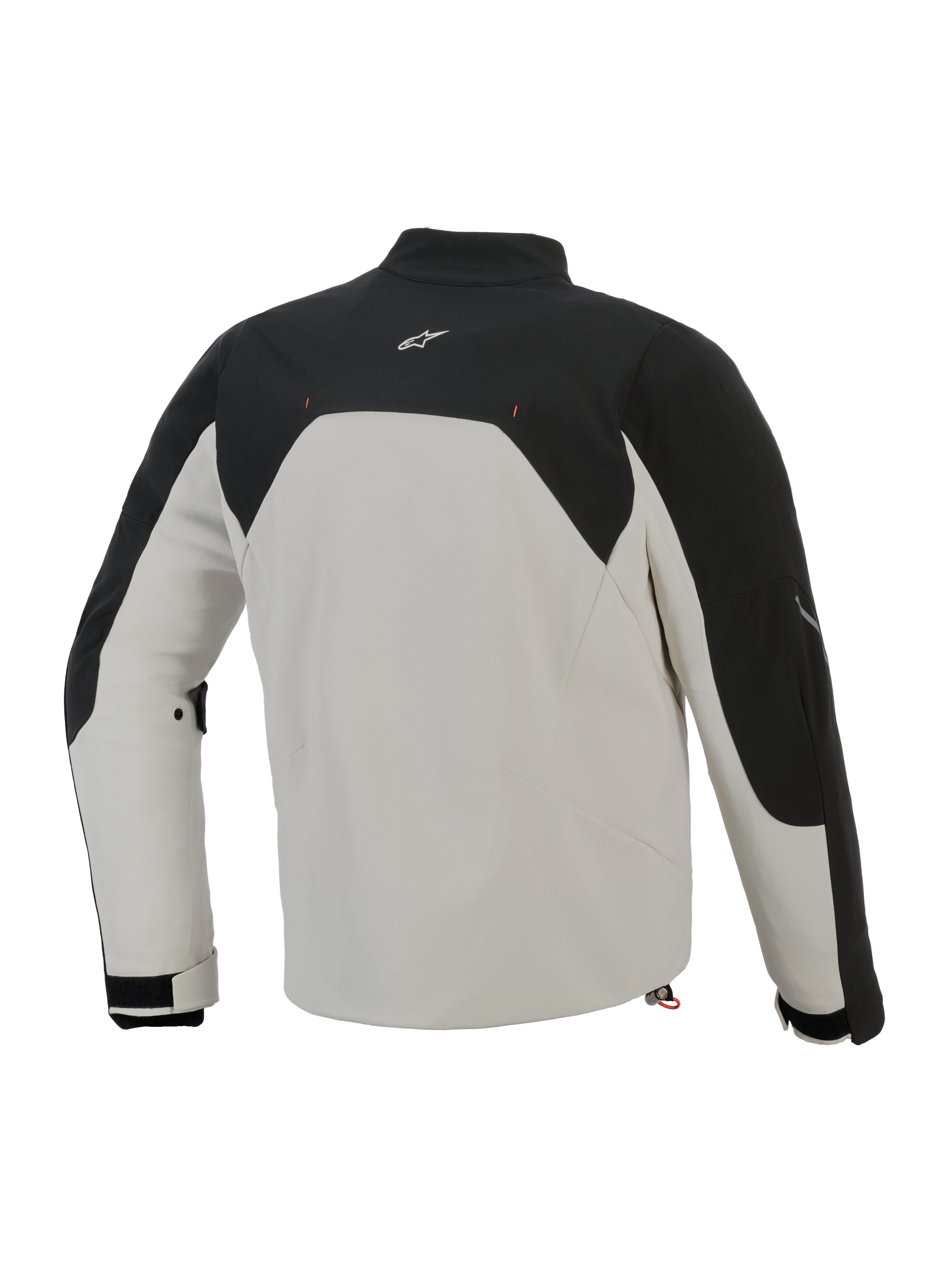 Giacca Alpinestars Provoke, vista posteriore, Black Metal Gray, giacca da moto urbana in tessuto con pannelli superiori neri e corpo grigio metallo, con un piccolo logo bianco sulla parte superiore della schiena e costruzione in softshell ripstop