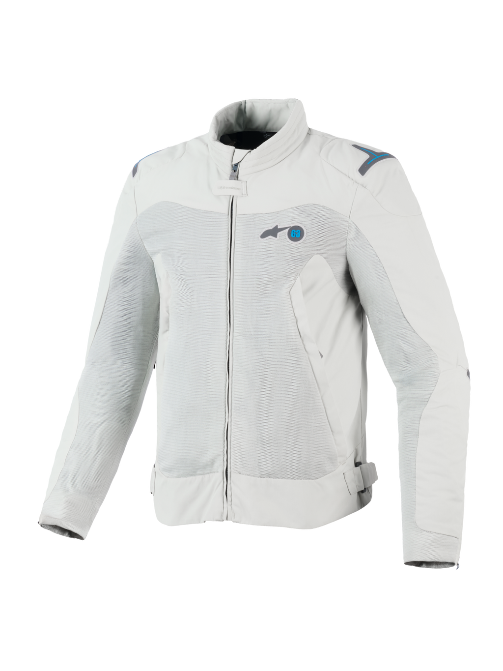 Alpinestars Giacca Circal-1 Air, giacca da moto urbana, grigio e blu, con pannelli in mesh traspiranti e materiali riciclati, certificata CE