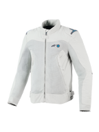 Alpinestars Giacca Circal-1 Air, giacca da moto urbana, grigio e blu, con pannelli in mesh traspiranti e materiali riciclati, certificata CE
