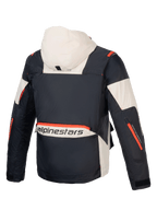 Alpinestars Giacca Mogress Air, giacca da moto urban da uomo, vista posteriore, nera, mandorla e arancione, tessuto ripstop.