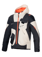 Alpinestars Giacca Mogress Air, giacca da moto urban da uomo, nero e arancione acceso, ripstop ventilato con cappuccio