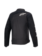 Alpinestars Giacca T-Dyno Air, vista posteriore della giacca da moto in tessuto da uomo, nera, con pannelli in rete 3D e certificazione CE