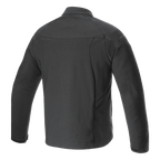 Giacca Alpinestars Aeron, giacca da moto, nero, vista posteriore con silhouette urbana minimalista, costruzione in poli-tessuto traspirante e completamente elasticizzato, sottile logo goffrato sulla spalla, abbigliamento estivo da moto