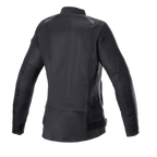 Giacca Air Eloise V2 Donna Alpinestars, nero, vista posteriore di giacca da moto stile bomber, ampi pannelli in rete per il raffreddamento, profilo posteriore allungato, resistente tessuto poli-fabric 600D e costruzione in rete