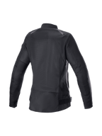 Alpinestars Giacca Eloise V2 Air, giacca da moto urban da donna, nera, in tessuto con rete ventilata e profilo posteriore allungato.
