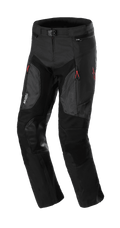 Alpinestars AMT 7 Air Pants, pantaloni protettivi da moto, nero Dark Shadow, con pannelli di ventilazione MATRYX sulle cosce, toppe rinforzate in pelle sulle ginocchia, tiranti delle zip rossi e cintura regolabile, costruzione in tessuto resistente per guida adventure