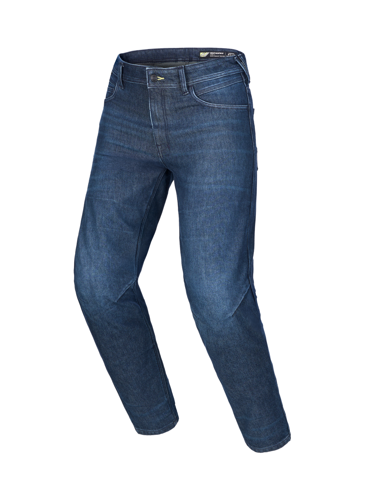 Alpinestars Flex Ast 10 Tough Max Denim Pantaloni e Flex Ast 10 Tough Max Denim Pantaloni Short, jeans da moto blu scuro, taglio regolare, denim tecnico protettivo certificato AAA