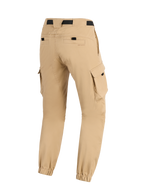 Alpinestars Pantaloni Cargo Flex-AST, Beige Chiaro, pantaloni da moto, vista posteriore con gambe affusolate ed orli elasticizzati, tasche cargo laterali e cinturino nero in vita, design d'ispirazione militare urbana