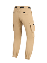 Alpinestars Flex-AST Cargo Pants - Short, pantaloni da moto urbani, beige chiaro, vista posteriore con tasche cargo laterali, orli elasticizzati alle caviglie e tasche posteriori con dettagli neri, design contemporaneo e robusto