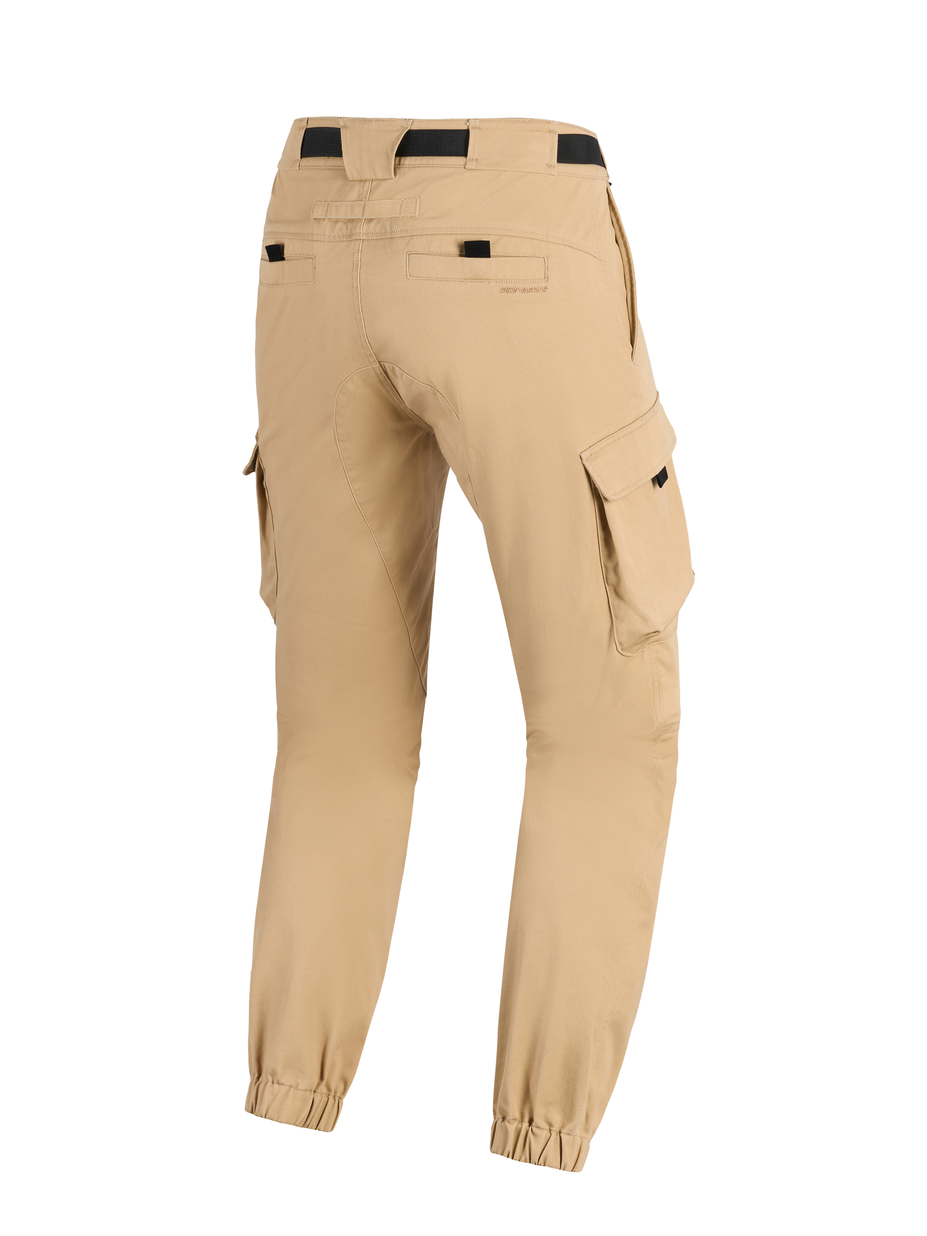 Alpinestars Flex-AST Cargo Pants - Short, pantaloni da moto urbani, beige chiaro, vista posteriore con tasche cargo laterali, orli elasticizzati alle caviglie e tasche posteriori con dettagli neri, design contemporaneo e robusto