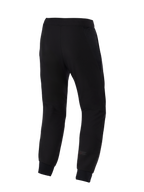 Alpinestars Aeroshell Airflow Pants, pantaloni da moto, nero, vista posteriore con telaio in softshell elasticizzato leggero, pannelli in mesh 2D integrati per la traspirabilità, zone del polpaccio perforate al laser e discreto logo Astars sulla parte inferiore della gamba.