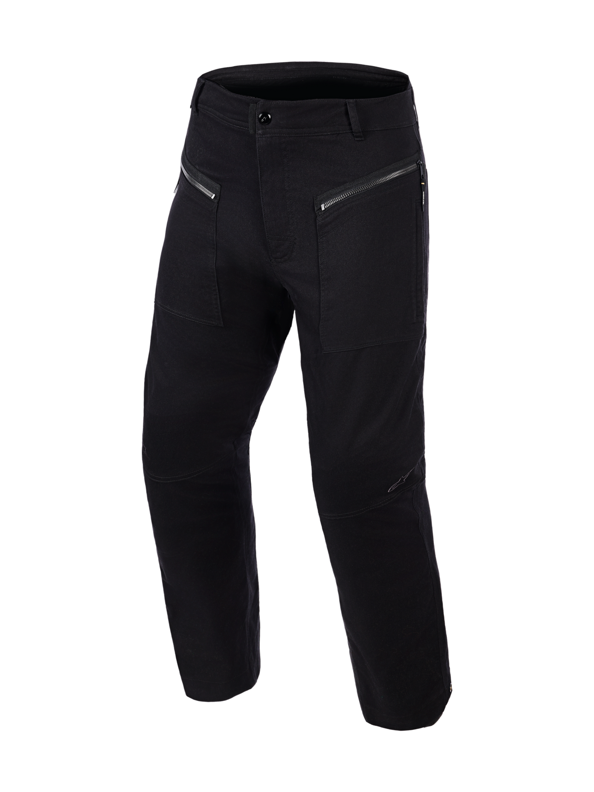 Alpinestars Flex-AST Canvas Pants Short, pantaloni da moto urban, nero, con tasche anteriori con cerniera a doppio accesso, costruzione in tela ispirata all'abbigliamento da lavoro e pannelli preformati sulle ginocchia, design utilitaristico pulito per protezione e comfort durante la guida