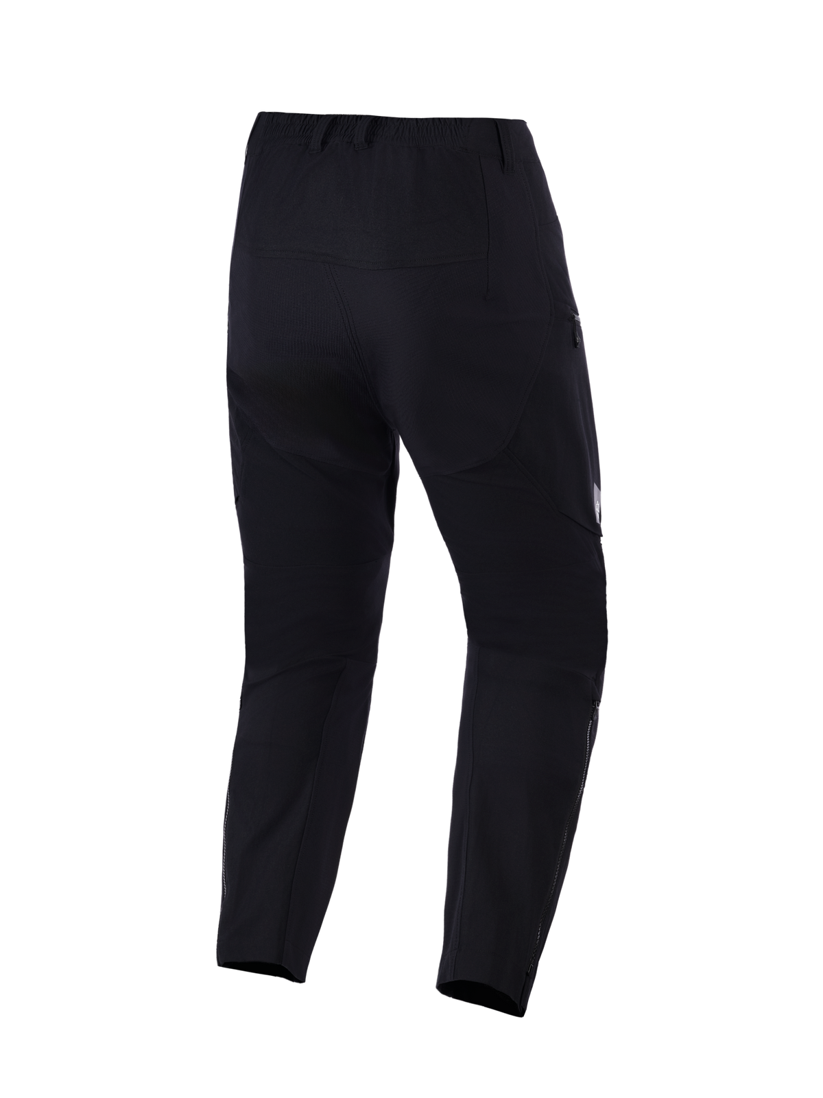 Alpinestars Explore AST Pants Short, pantaloni da moto adventure, nero, vista posteriore che mostra la costruzione in ripstop, orli delle gambe con zip e vestibilità ergonomica per la guida in climi caldi