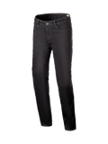 Alpinestars pantaloni jeans stretch Cult-8, jeans da moto urban da uomo, neri, in denim elasticizzato con protezioni Nucleon Flex Plus, certificati CE