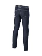 Alpinestars Pantaloni Jeans Stretch Cult-8, jeans da moto urban da uomo, blu, vista posteriore con vestibilità a gamba dritta.