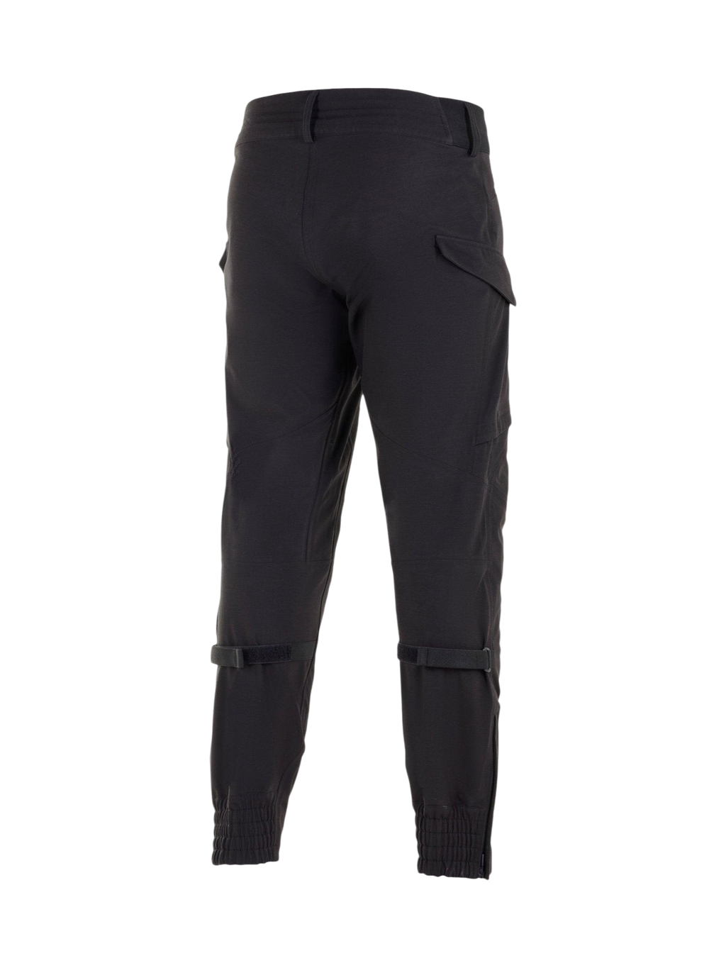 Alpinestars Pantaloni Juggernaut Impermeabili, pantaloni moto urban neri da uomo, vista posteriore, softshell con regolatori