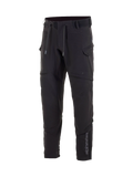 Alpinestars Pantaloni Juggernaut Impermeabili, pantaloni da moto urban da uomo, nero, in softshell tecnico con ginocchiere integrate, tasche cargo e logo laterale grigio