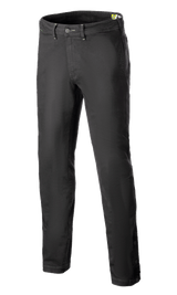 Alpinestars Stratos Regular Fit Tech Riding Pants, pantaloni da moto, grigio antracite, design casual stile jogger con gamba affusolata, chiusura in vita con bottone, bottoni a pressione regolabili alle caviglie, realizzati in denim Cordura per uno stile urban street
