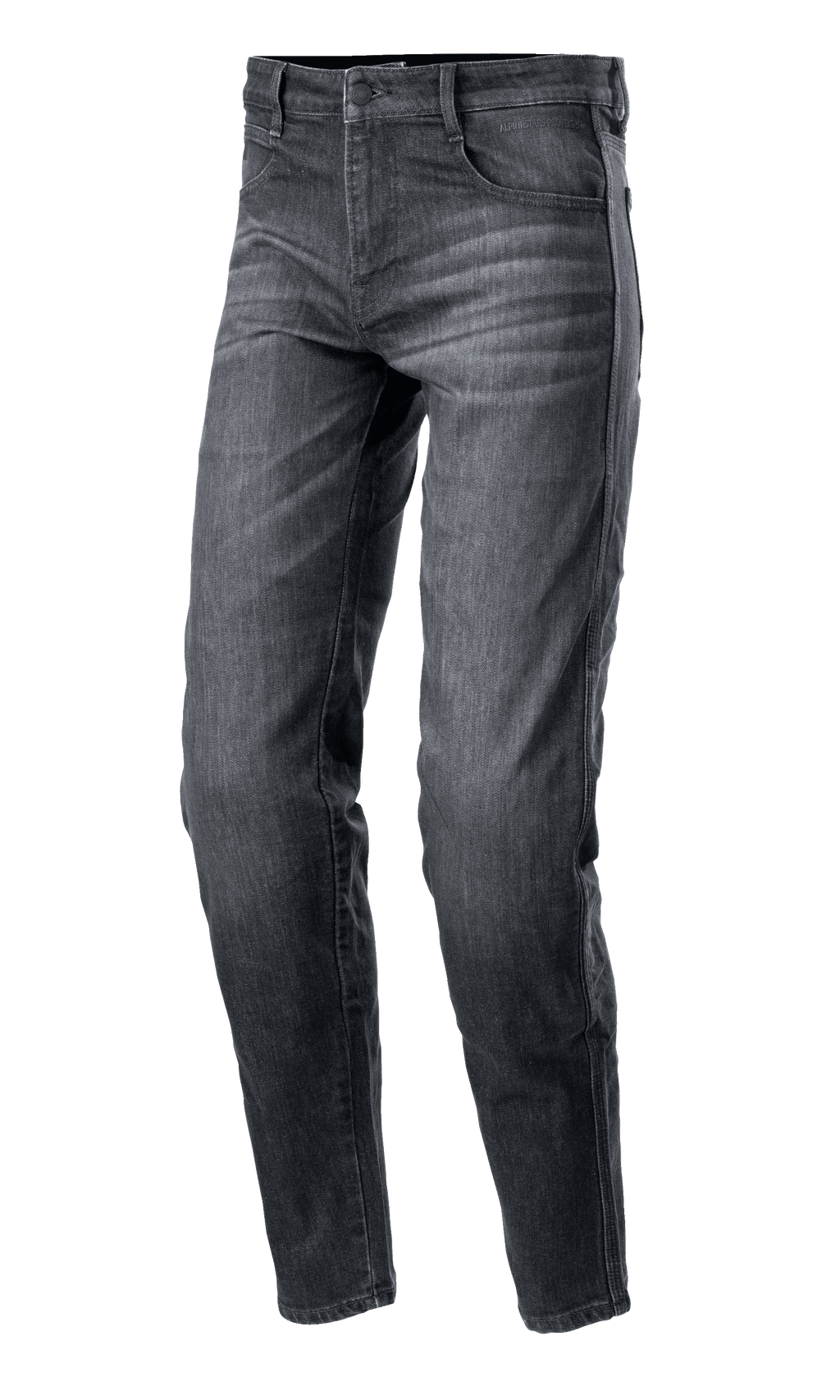 Alpinestars Sektor Regular Fit Denim Pants, jeans da moto nero lavato, vestibilità casual affusolata, design a cinque tasche con passanti per cintura, tessuto denim sbiadito con cuciture rinforzate, abbigliamento per guida urbana