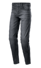 Alpinestars Sektor Regular Fit Denim Pants, jeans da moto nero lavato, vestibilità casual affusolata, design a cinque tasche con passanti per cintura, tessuto denim sbiadito con cuciture rinforzate, abbigliamento per guida urbana