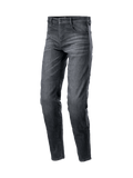 Alpinestars Pantaloni Sektor Regular Fit Jeans, pantaloni da moto in denim nero lavato per uomo con protezioni ginocchia Nucleon Plus, stile urban riding.