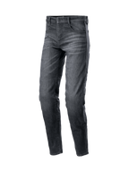 Alpinestars Pantaloni Sektor Regular Fit Jeans, pantaloni da moto in denim nero lavato per uomo con protezioni ginocchia Nucleon Plus, stile urban riding.