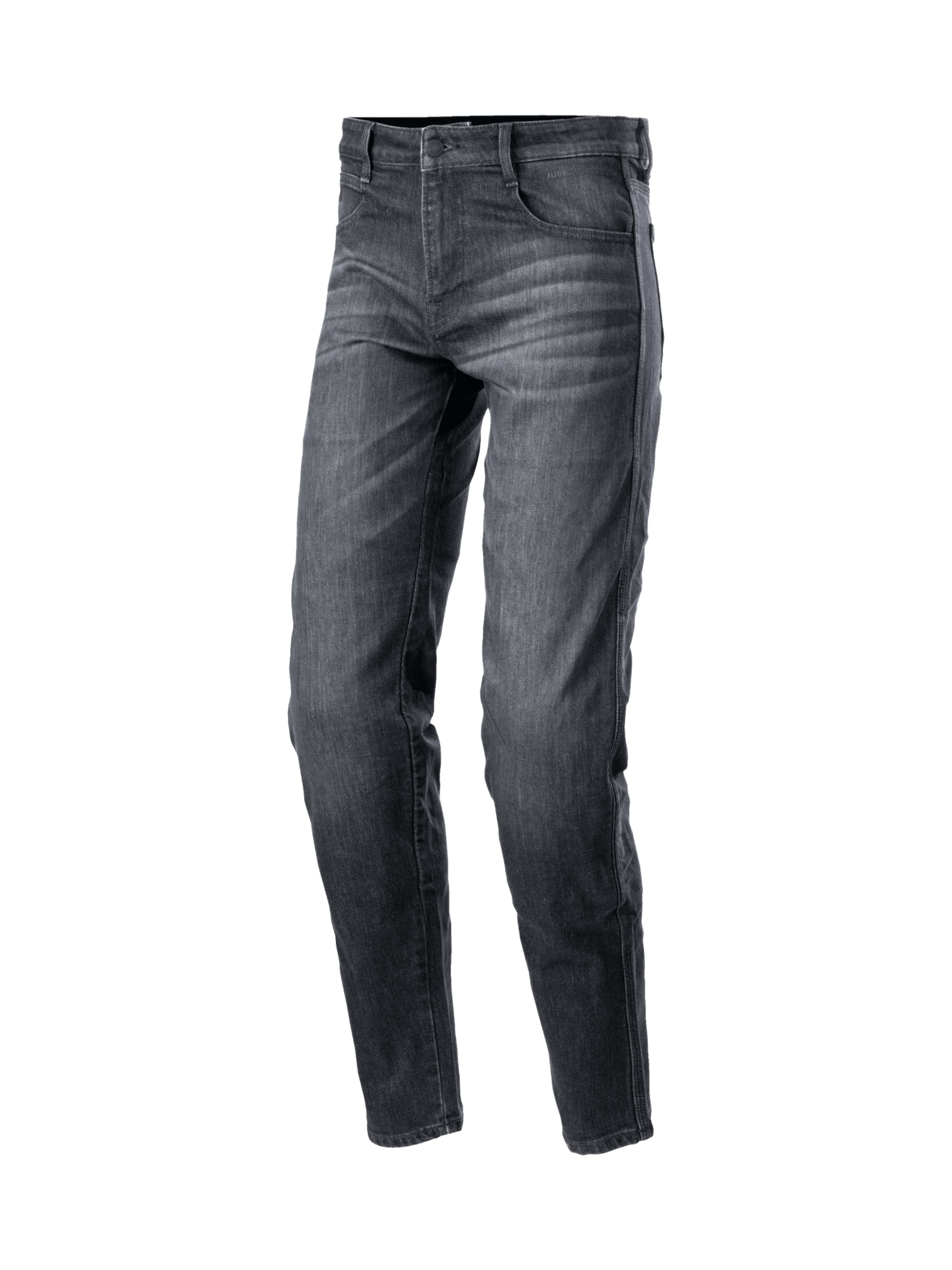 Alpinestars Pantaloni Sektor Regular Fit Jeans, pantaloni da moto in denim nero lavato per uomo con protezioni ginocchia Nucleon Plus, stile urban riding.