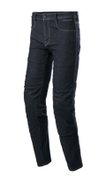 Alpinestars Sektor Regular Fit Denim, pantaloni da moto Rinse Blue, gamba affusolata con cuciture a contrasto, design a cinque tasche con passanti per cintura e chiusura con bottone, tessuto denim elasticizzato, stile urban riding
