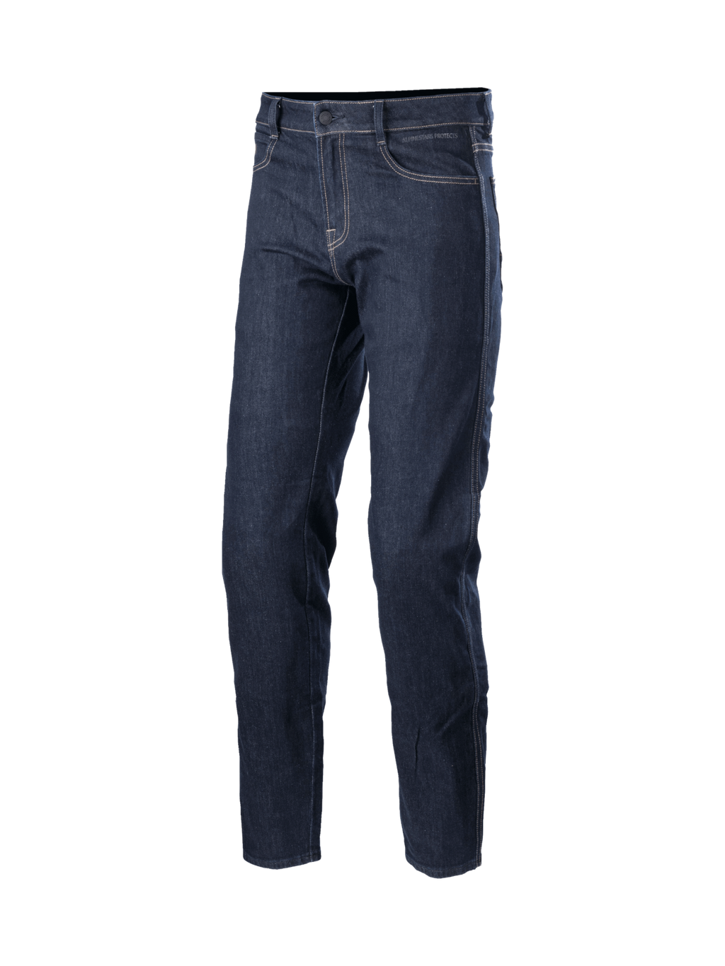 Alpinestars Pantaloni Sektor Regular Fit Jeans, jeans da moto urban da uomo, blu, denim con triple cuciture e protezioni certificate CE