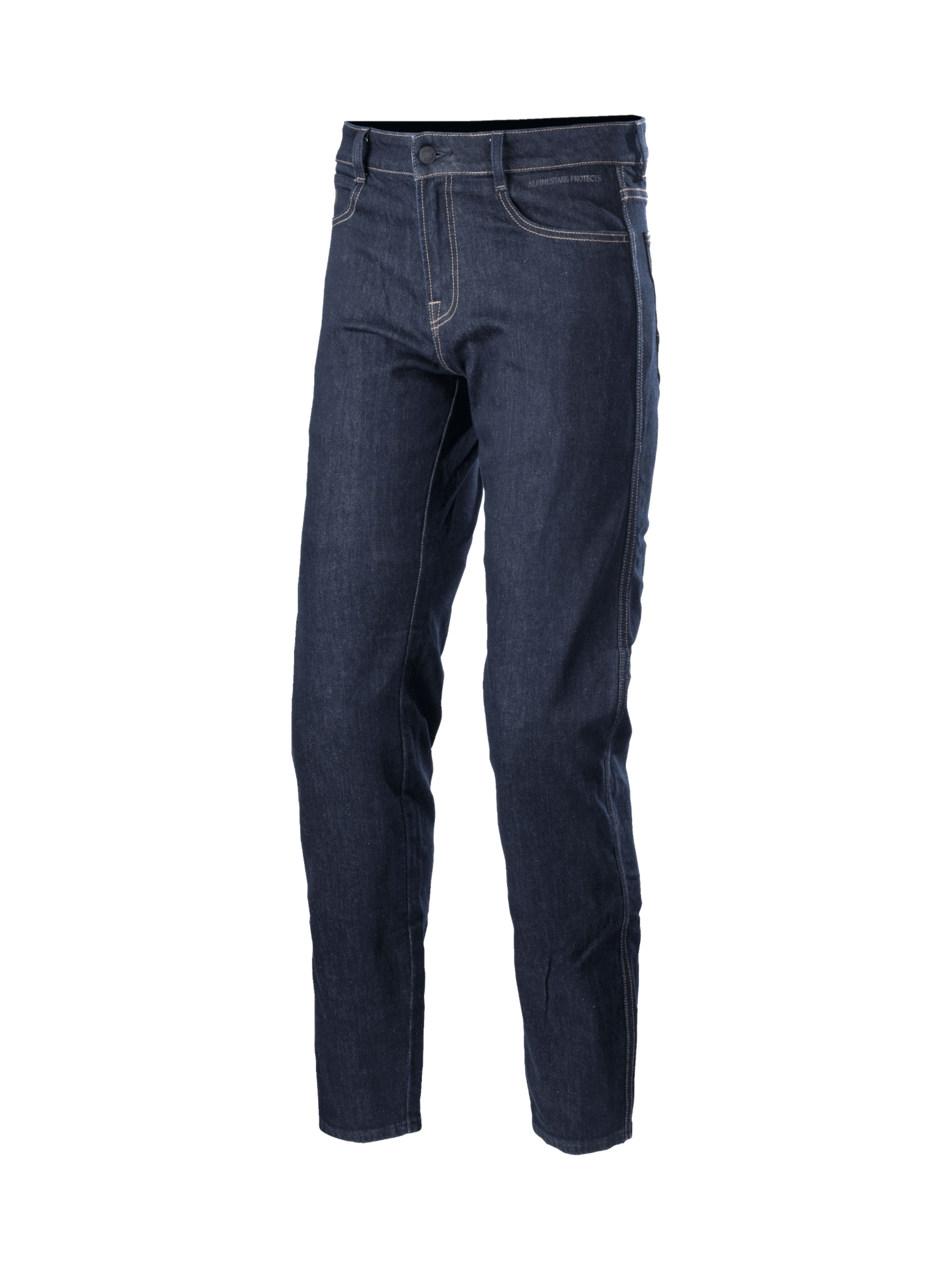 Alpinestars Pantaloni Sektor Regular Fit Jeans, jeans da moto urban da uomo, blu, denim con triple cuciture e protezioni certificate CE