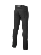 Alpinestars Pantaloni Jeans Copper V3, jeans da moto urban da uomo, nero, gamba dritta, vista posteriore con logo Astars