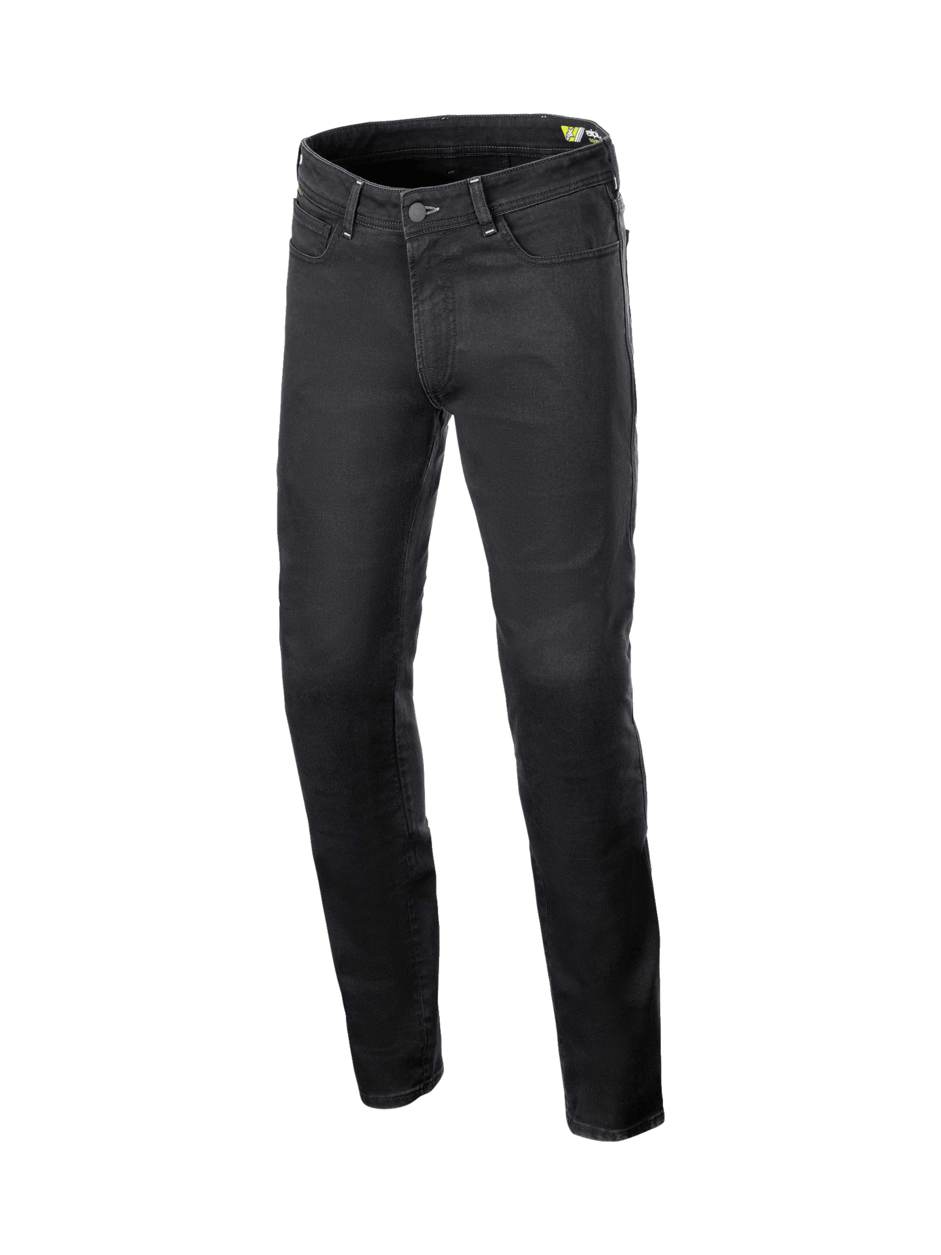 Alpinestars Pantaloni Jeans Copper V3, jeans da moto urban da uomo, neri, denim elasticizzato con rinforzi in fibra aramidica e protezioni Nucleon Flex Plus
