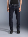 Alpinestars Copper V3 Denim Pants, jeans da moto, Rinse Blue, vestibilità regular comfort con gamba dritta, cuciture a contrasto bianche visibili e tasche anteriori, stile casual per la guida urbana