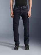 Alpinestars Copper V3 Denim Pants, jeans da moto, Rinse Blue, vestibilità regular comfort con gamba dritta, cuciture a contrasto bianche visibili e tasche anteriori, stile casual per la guida urbana