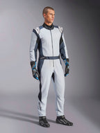 Alpinestars Tuta GP Pro Comp V2 - FIA, tuta da corsa auto da uomo, grigia e nera, in aramide per guida professionale.