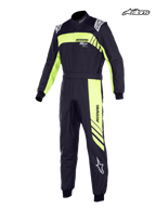 Alpinestars Tuta KMX-9 V3 Ragazzo Graphic 3, tuta da karting per ragazzi, nero e giallo fluo, certificata FIA