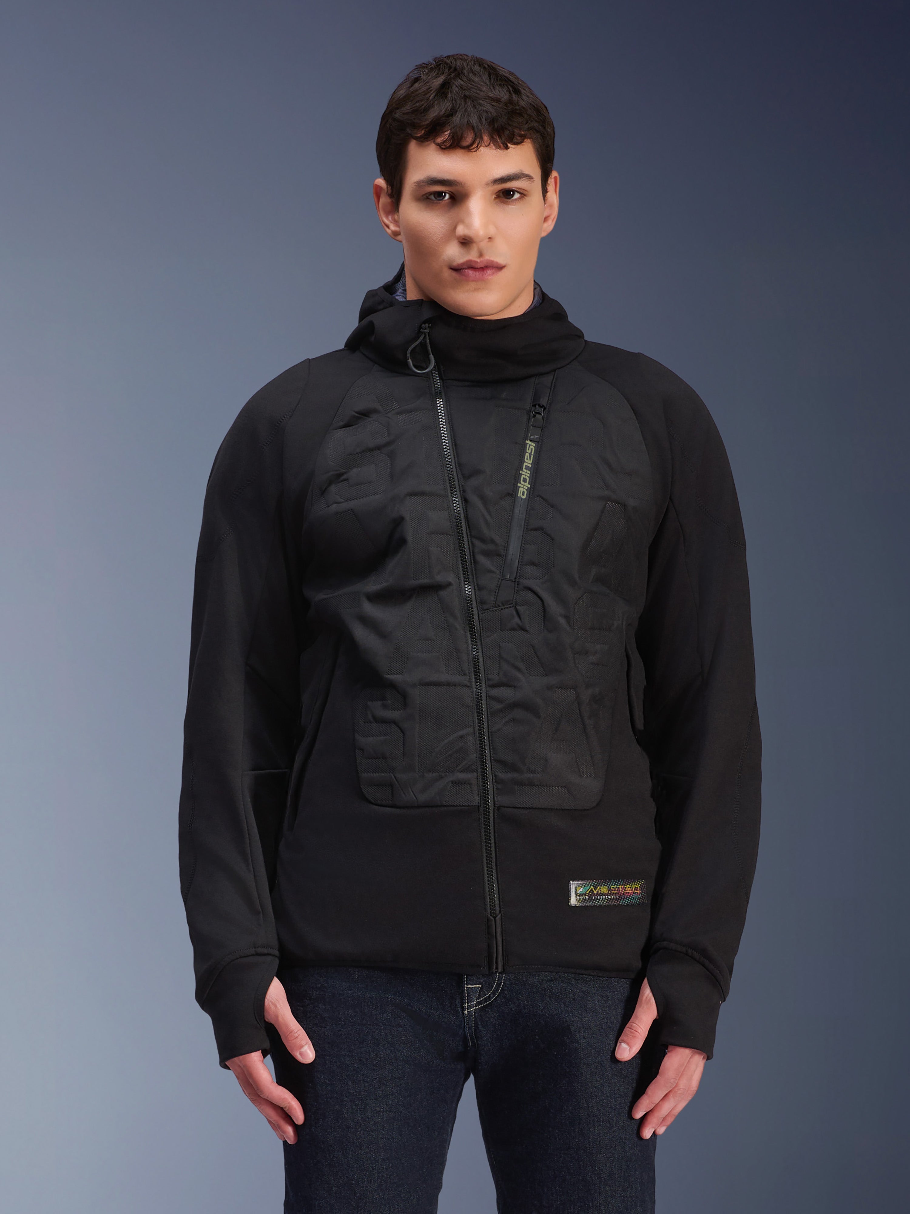 MO.ST.EQ Hybrid Hooded - Red Motorcycle Jacket | Alpinestars®