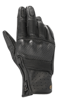 Alpinestars Rayburn V2 Leather Gloves, nero, guanti da moto urban in pelle traforata, inserti a fisarmonica su dita e dorso, chiusura laterale con zip e stile d'ispirazione heritage