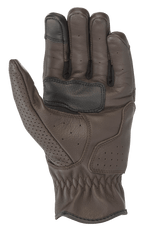 Alpinestars Guanti in pelle Rayburn V2, marrone Tobacco, vista del palmo, costruzione in pelle premium con perforazioni localizzate, palmo rinforzato per il grip e punta del dito compatibile con touchscreen, abbigliamento moto urbano d'ispirazione heritage