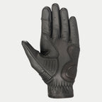 Guanti Alpinestars Crazy Eight, guanti da moto, nero, vista del palmo che mostra la costruzione in pelle rinforzata, inserti grip testurizzati su palmo e pollice e marchio in rilievo sul polsino