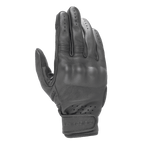 Alpinestars Dyno Leather Gloves, guanti da moto neri, costruzione in pelle di capra con protezione per nocche rigide coperta, ventilazione traforata su dita e polso, chiusura con cinturino in velcro, design urbano minimalista