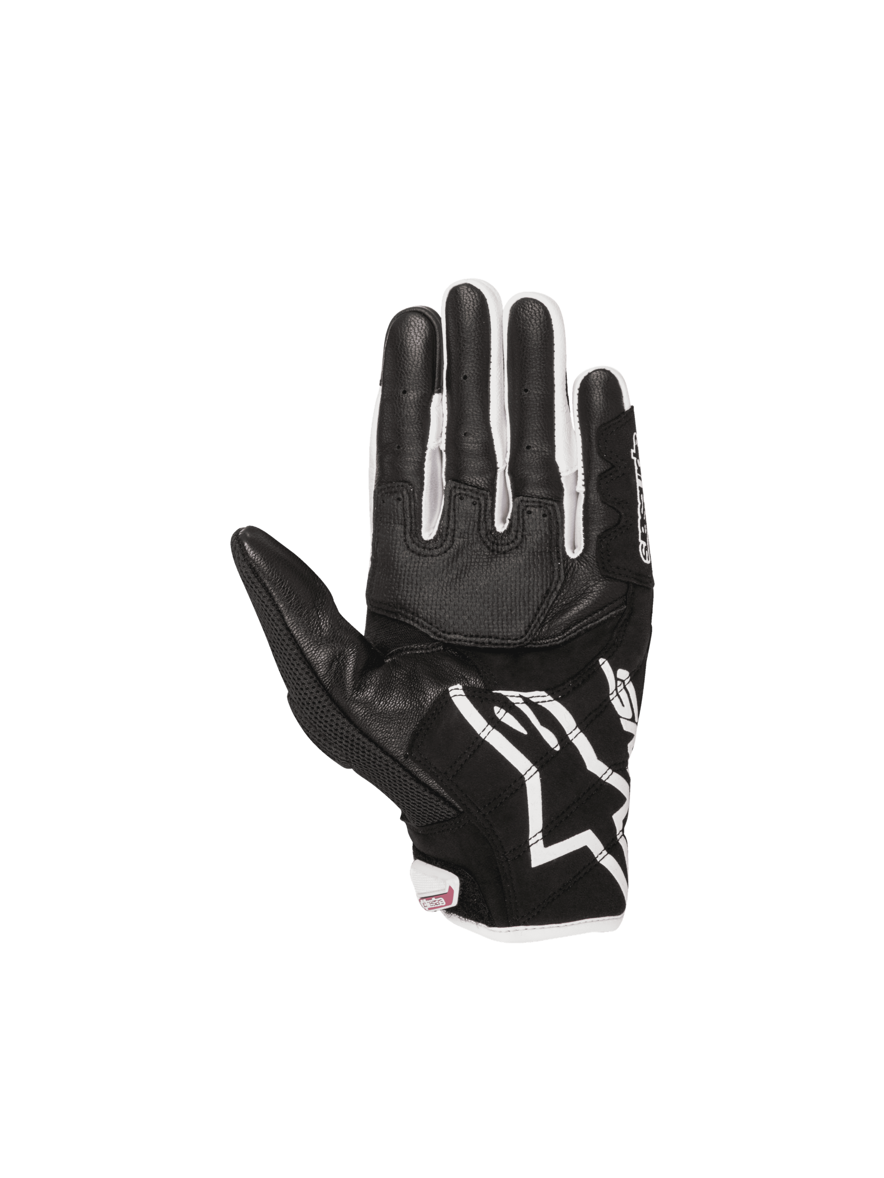 Alpinestars Guanti Stella SMX-2 Air Carbon V2, guanti da moto da donna, nero e bianco, palmo in pelle con mesh 3D e rinforzi grip, design ergonomico per guida estiva