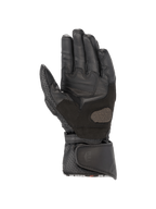 Alpinestars guanti Stella SP-8 V3, guanti da moto da donna, neri, vista del palmo con grip rinforzato e polsino traforato.