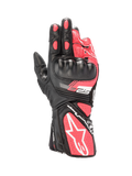 Alpinestars Guanti Stella SP-8 V3, guanti da moto racing da donna, nero e rosa diva, pelle con protezione nocche rigida, certificati CE