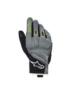 Alpinestars Moblast Waterproof Gloves, guanti da moto, grigio e nero con accenti giallo zolfo, design urbano a polsino corto, logo Astar bianco sul polso, branding giallo neon sull'indice, prestazioni impermeabili Drystar per il pendolarismo di mezza stagione