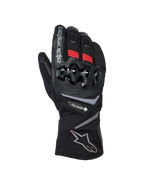 Alpinestars WT-8 GORE-TEX Insulated Gloves, guanti moto invernali, nero con accenti rossi e loghi argento, dotati di protezione nocche rigida in TPU, polsino lungo e impermeabilità GORE-TEX per climi freddi