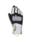 Alpinestars XT-3 Drystar Insulated Gloves, guanti da moto touring, nero, grigio e bianco, con una grande placca protettiva per le nocche grigia, logo Astars e asola giallo neon, struttura in tessuto impermeabile con polsino di media lunghezza